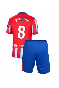 Atletico Madrid Pablo Barrios #8 Babytruitje Thuis tenue Kind 2024-25 Korte Mouw (+ Korte broeken)